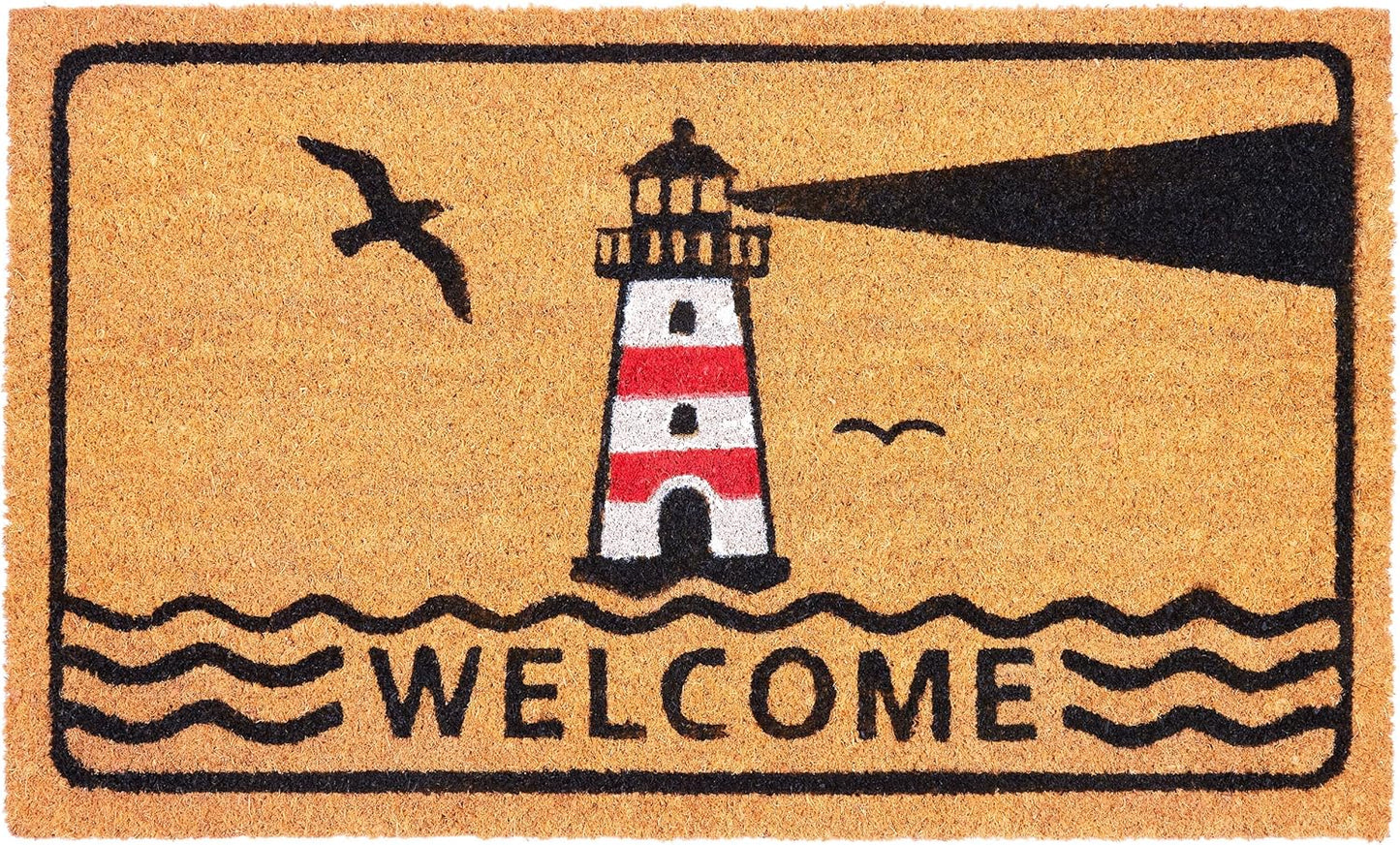 Antirutsch Fussmatte, Welcome - Leuchtturm
