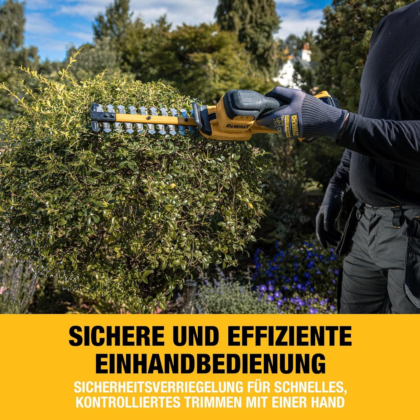 18V XR Kompakte Heckenschere, Einhandbedienung