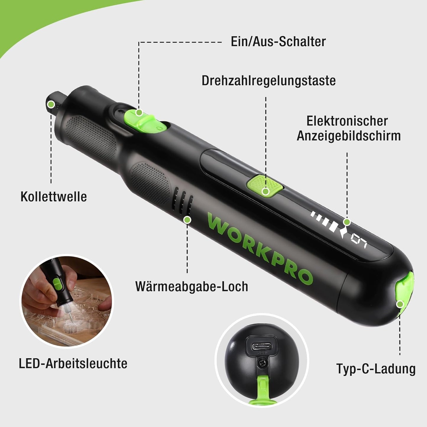 Akku Multifunktionswerkzeug mit Zubehör