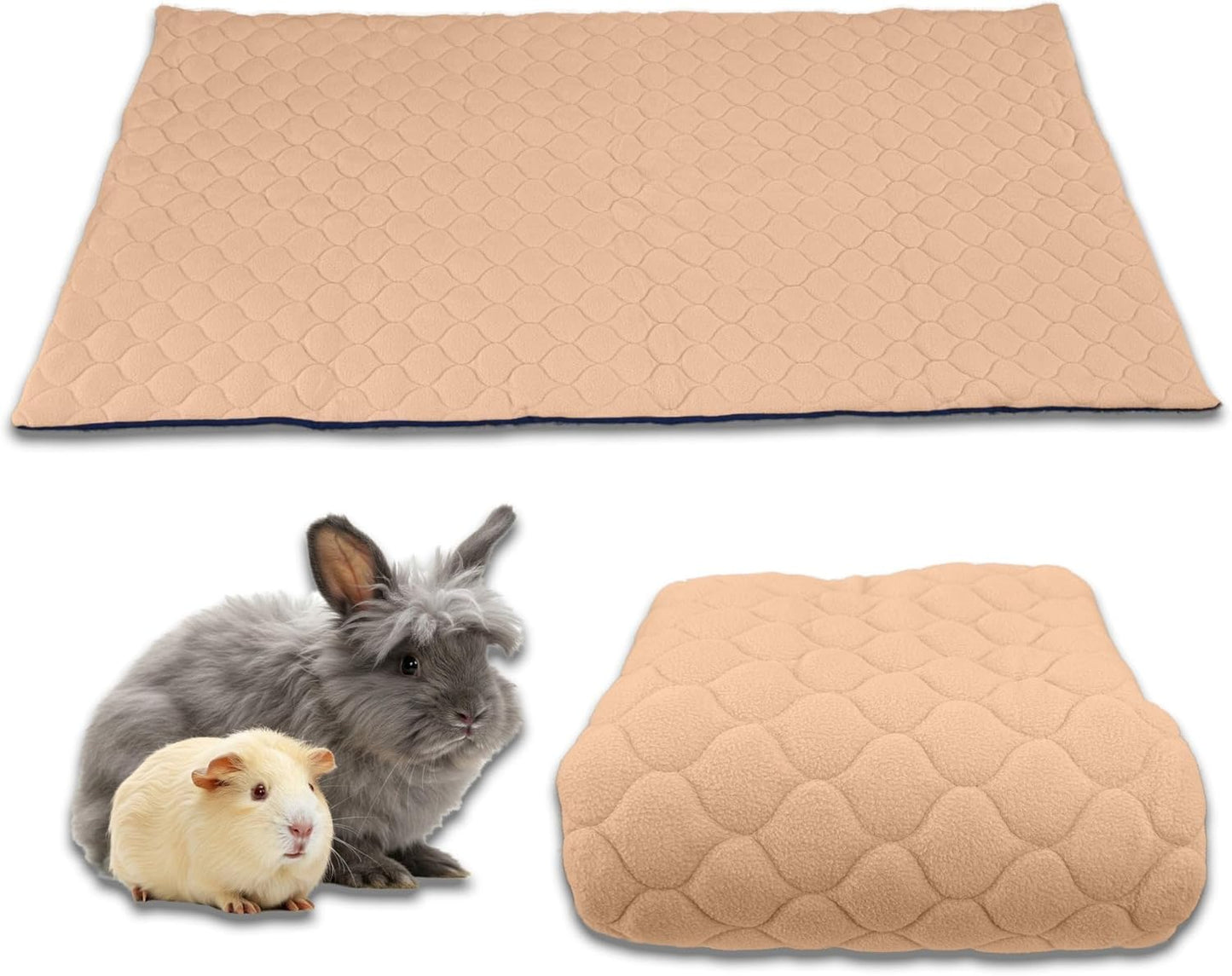 Käfigeinlage für Kaninchen & Meerschweinchen (120x60 cm), L 120 x B 60 x H 2 cm Pfirsich