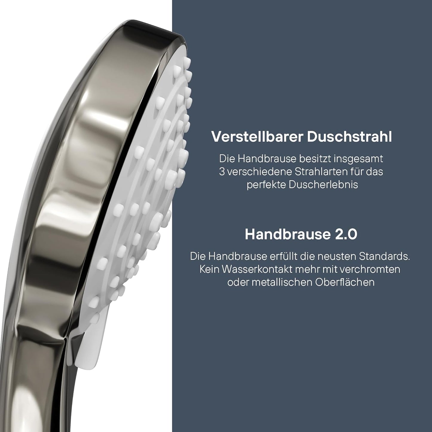 Handbrause mit 3-fach verstellbarem Duschkopf, Aranja