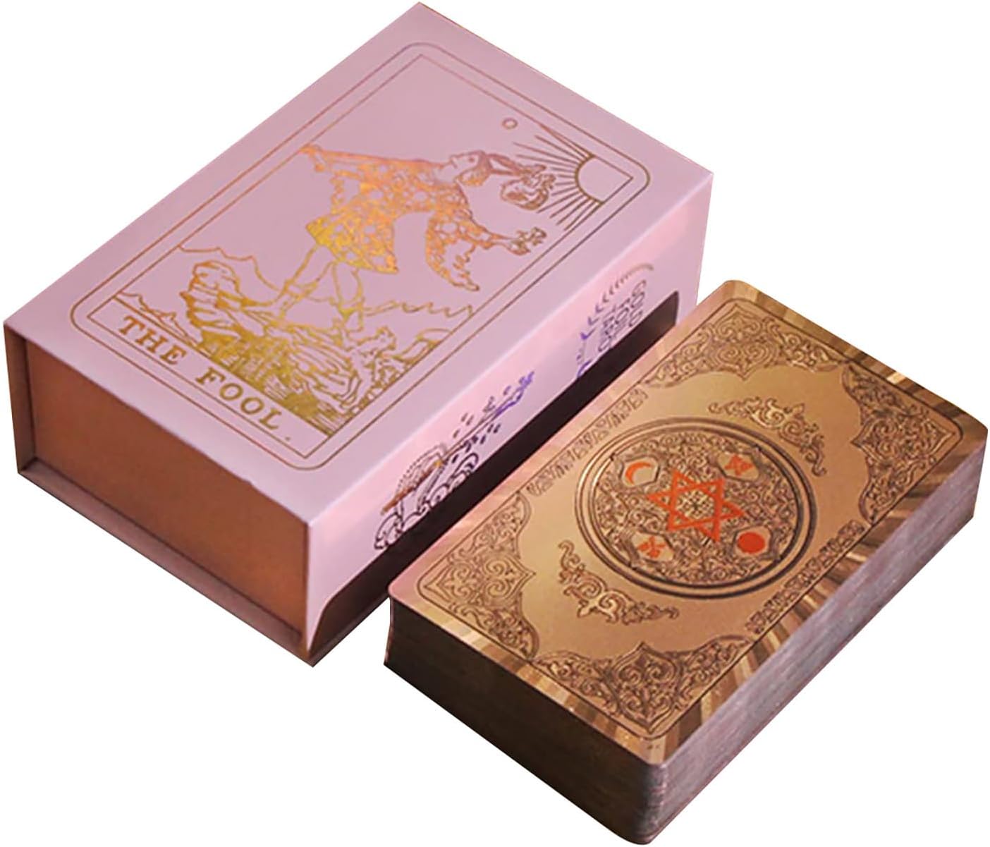 Tarotkarten-Set für Anfänger mit Buch, Pink Rosa