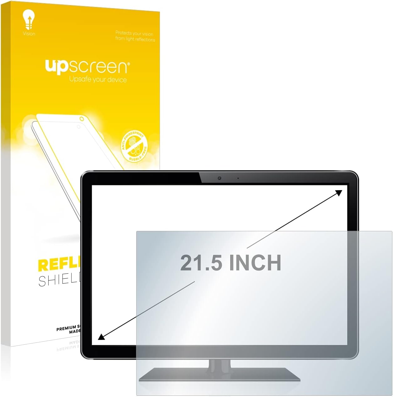 Entspiegelungs-Schutzfolie für 21.5 Zoll Monitore, 21.5" (16:9) Matt