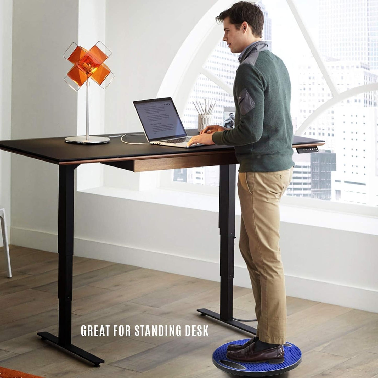 Balance-Board mit rutschfester Oberfläche, Kobanblau - Premium 41.5cm Kunststoff-Wackelbrett