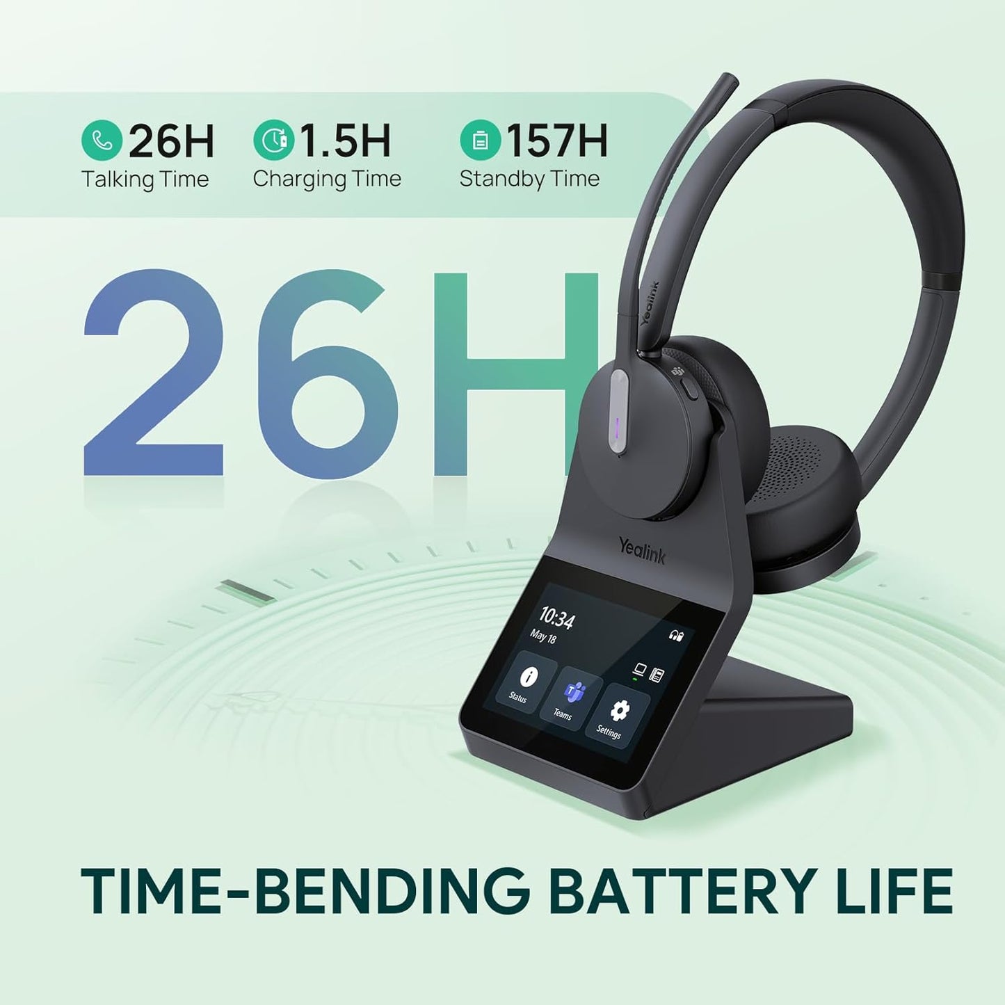 WH64 Pro Mono Kabelloses Headset mit Touchscreen, WH64 Pro Mono