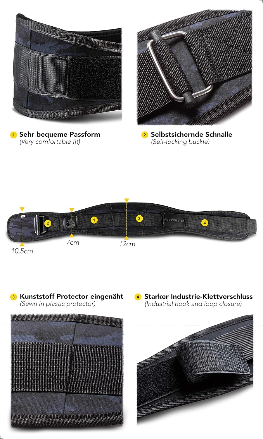 Gewichthebergürtel, Camo-Black XS