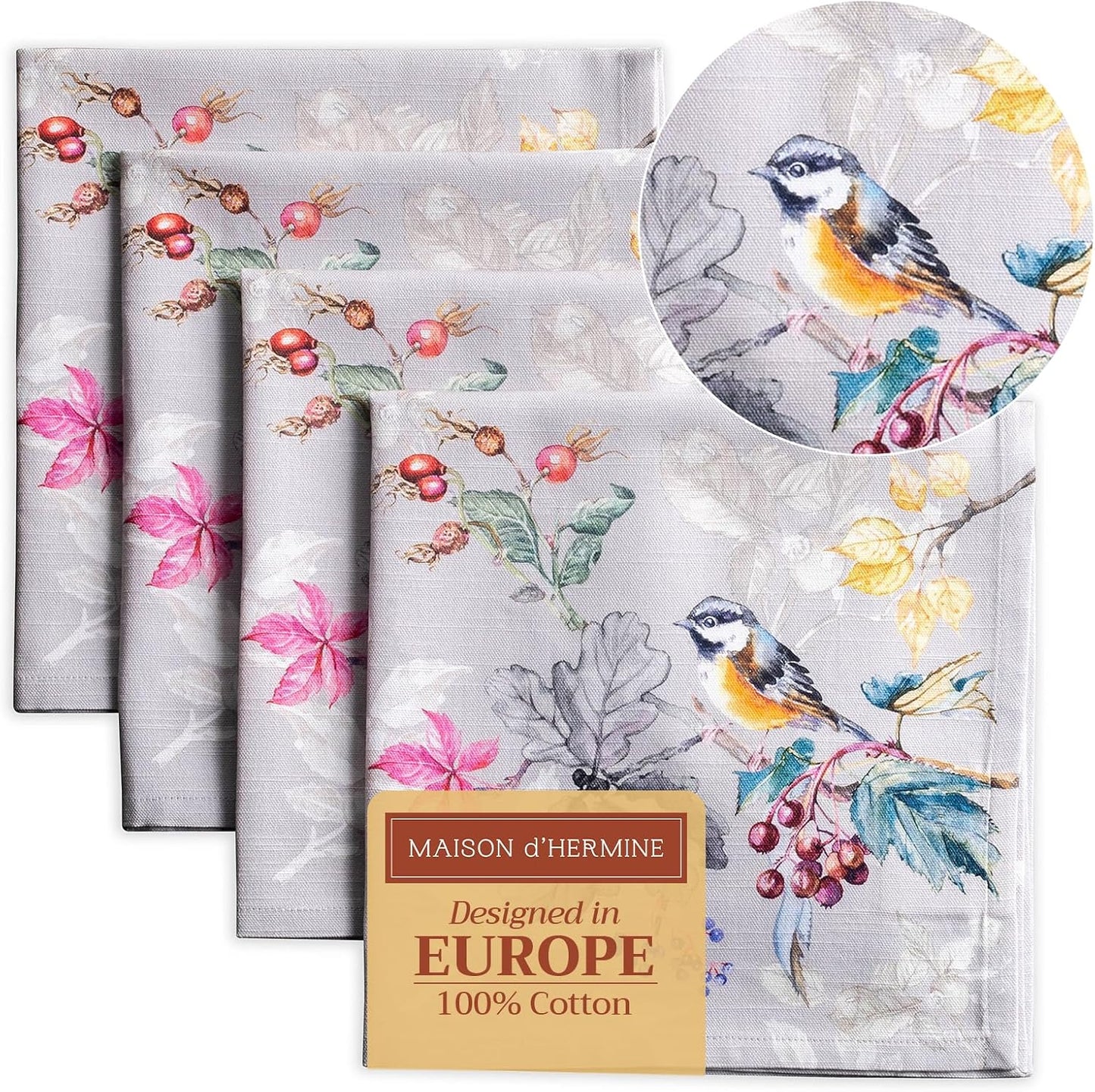Stoffservietten-Set, Equinoxe - Grau