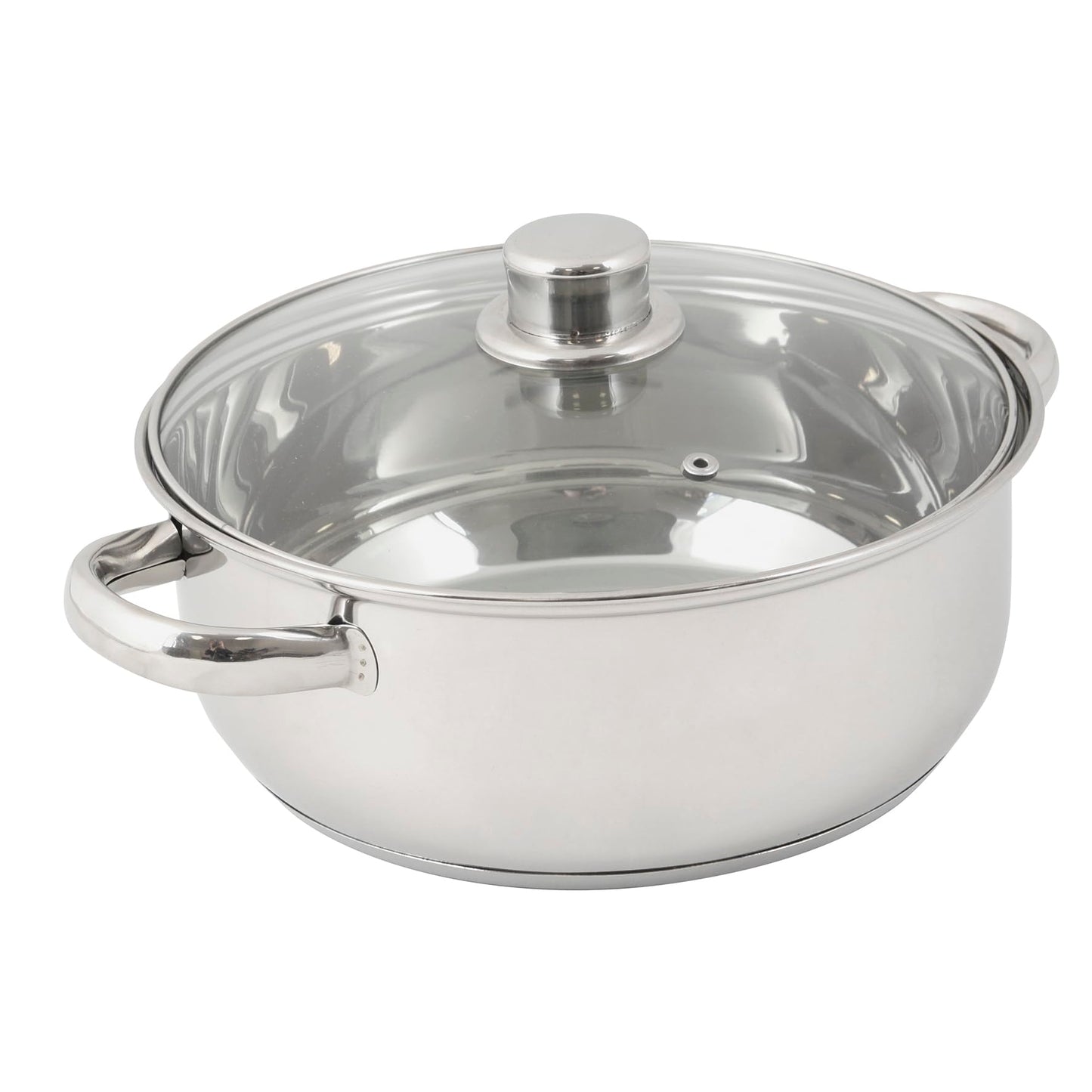 Edelstahl-Kochtopf mit Dampfgardeckel, 4 Liter