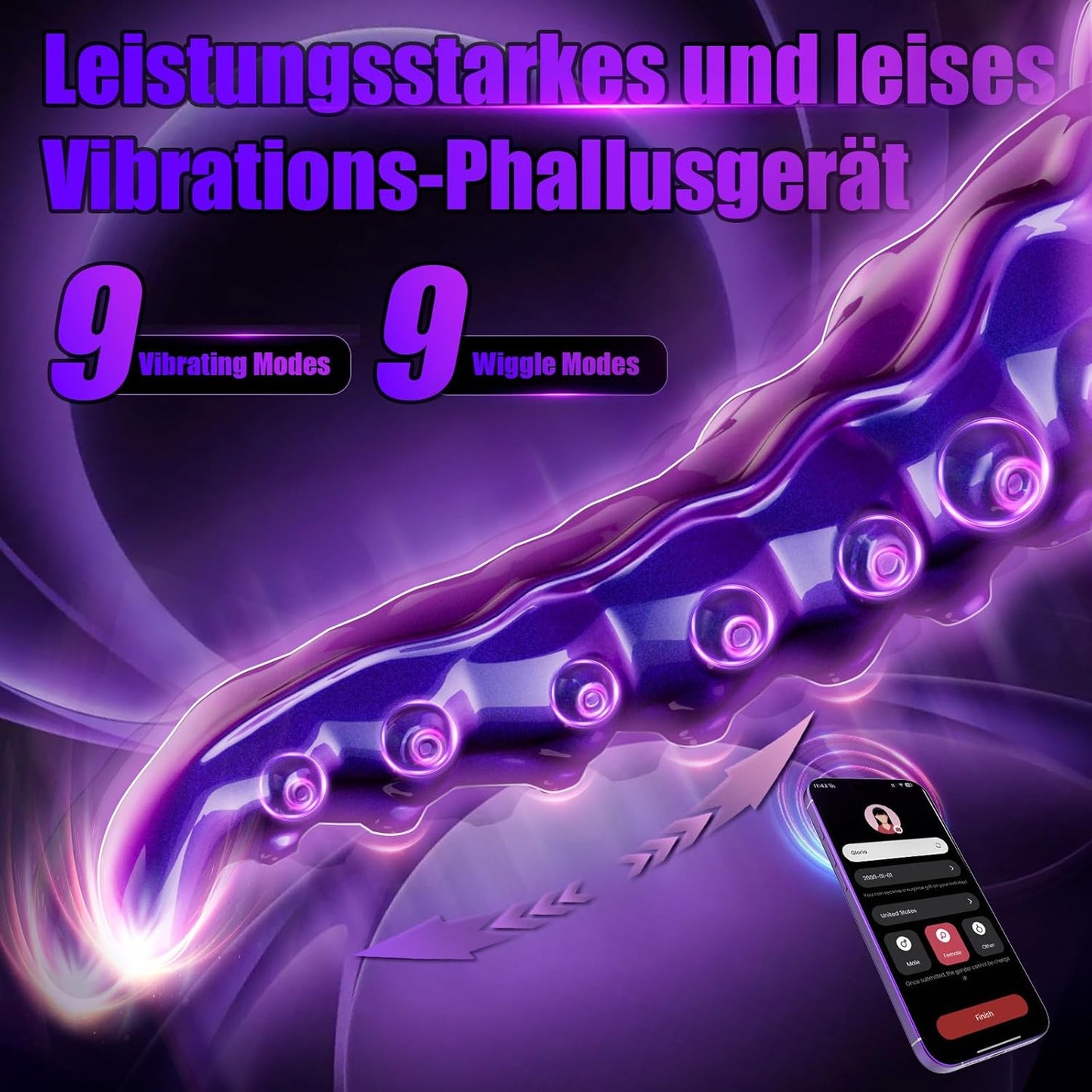 Vibrator mit 10 Funktionen für Anale Stimulation