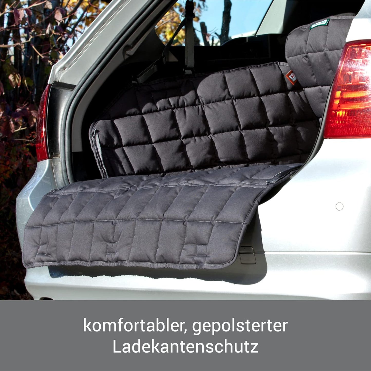 Kofferraumschutz mit Ladekantenschutz, L - 100x100 cm / Grau