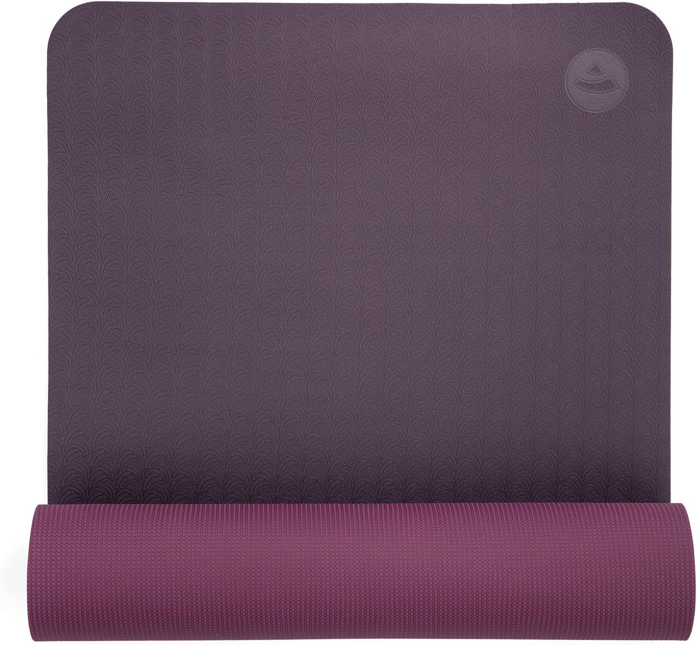 Rutschfeste Yogamatte Lotus Pro, Aubergine/Hell Aubergine