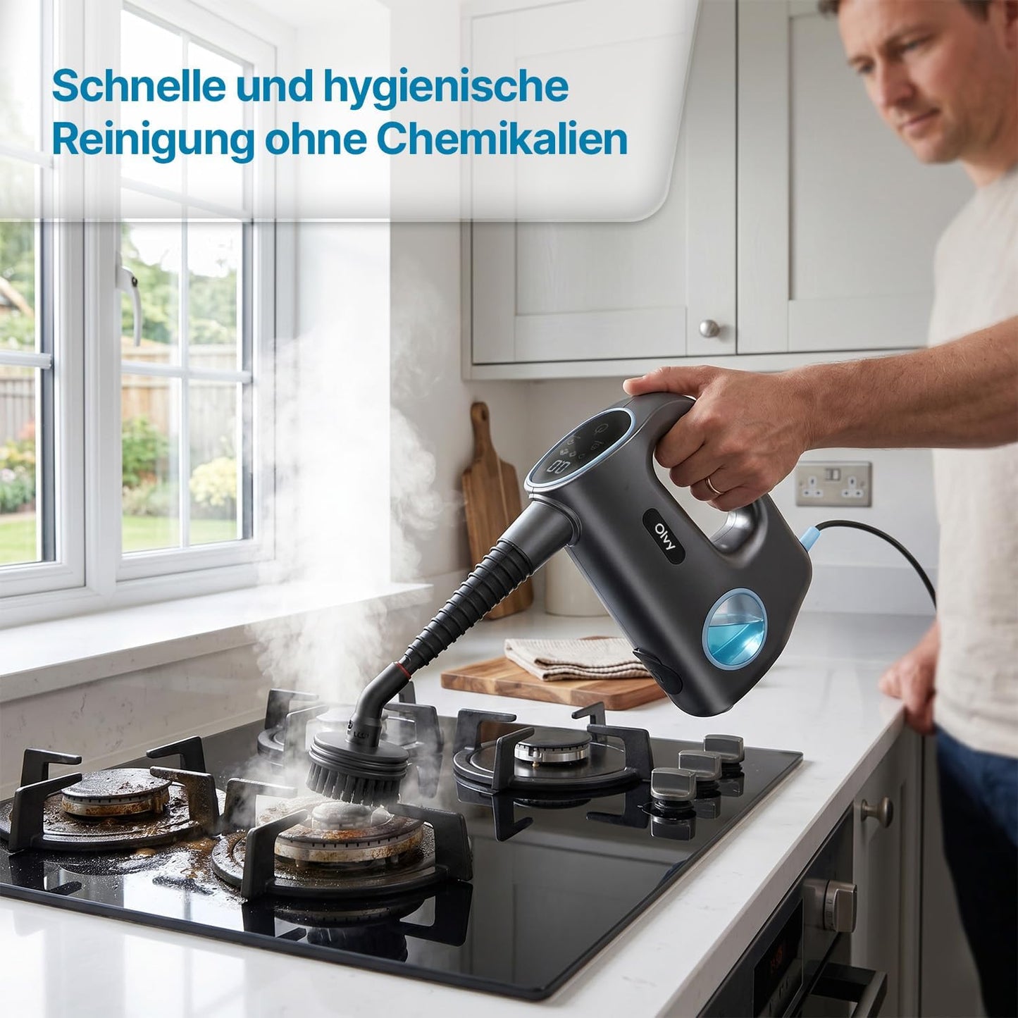 Multifunktionaler Dampfreiniger mit Zubehör, Handheld steam cleaner