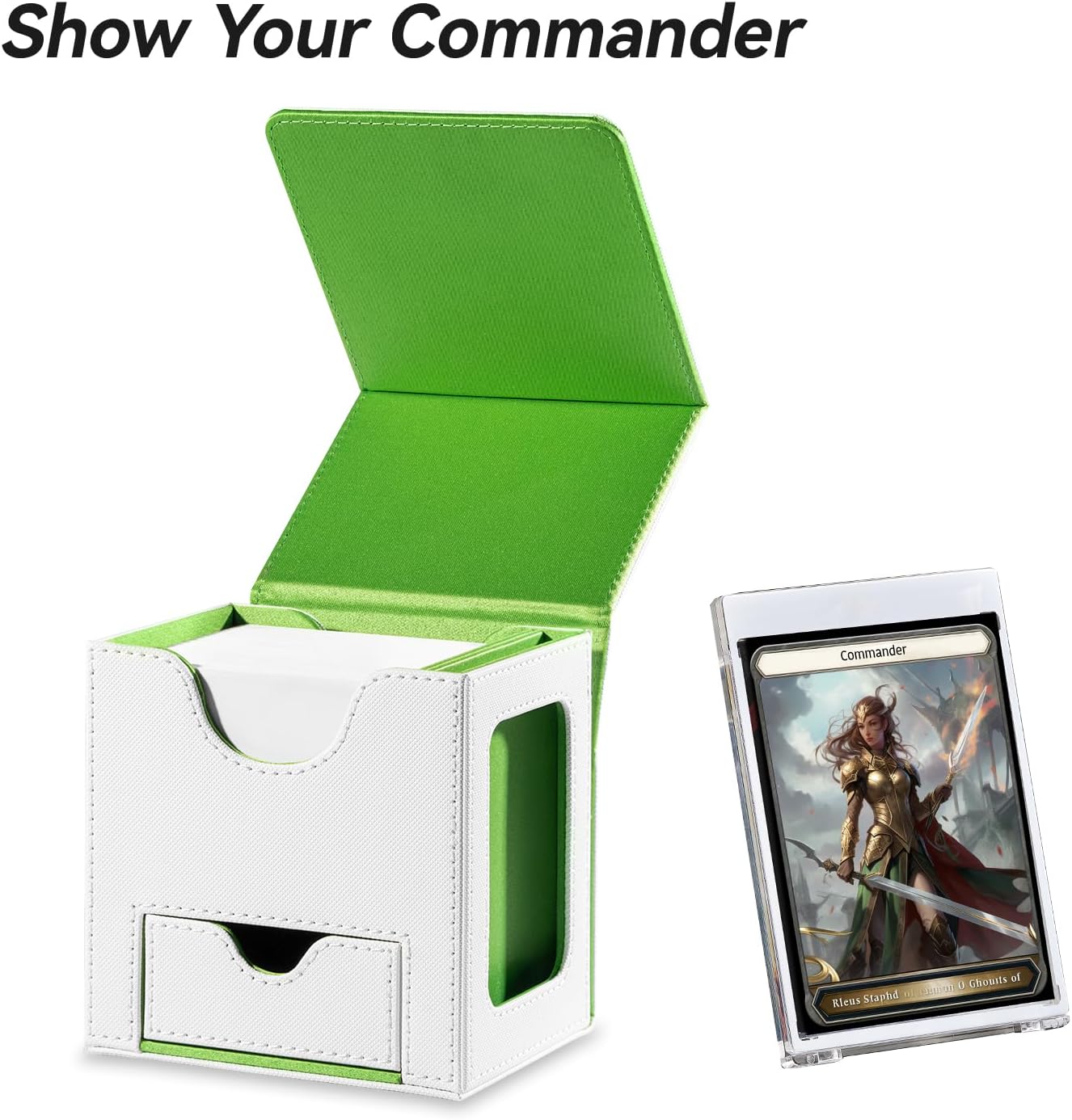 Commander Deck Box mit Würfelablage, 3. Convoke (Weiss/Grün)