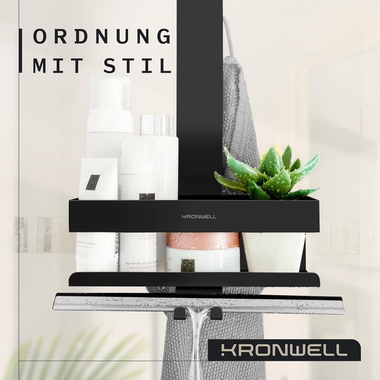 Duschablage zum Hängen, Schwarz