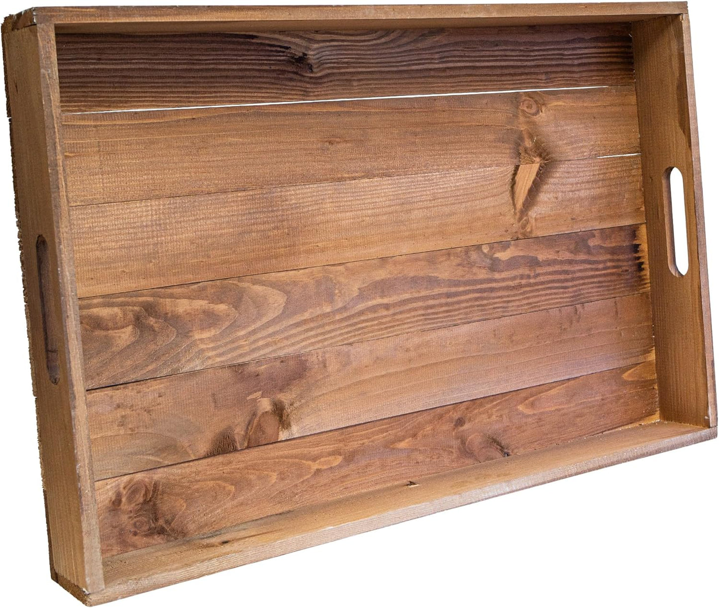 Serviertablett aus Holz 60x40x8cm, Braun