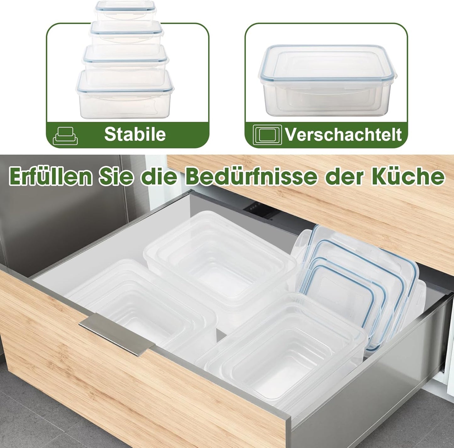 8-teiliges Frischhaltedosen-Set, MB-04-8PCS
