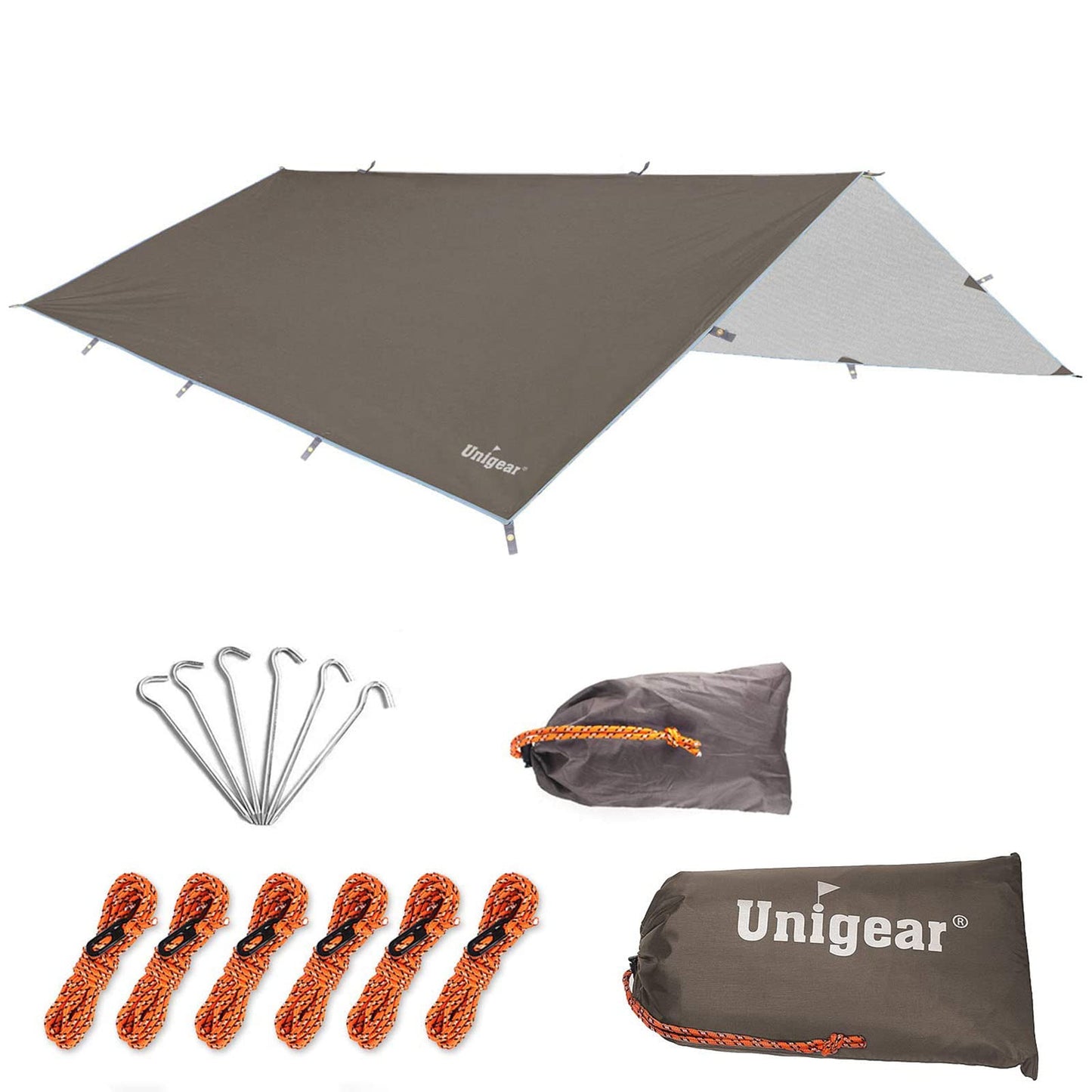 Wasserdichtes Tarp, Kaffee 3x3 m