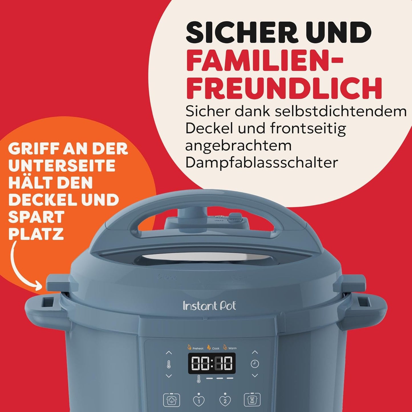 7in1 Smart Cooker Multikocher, Blau Tagtraum 5.7 Liter Standard
