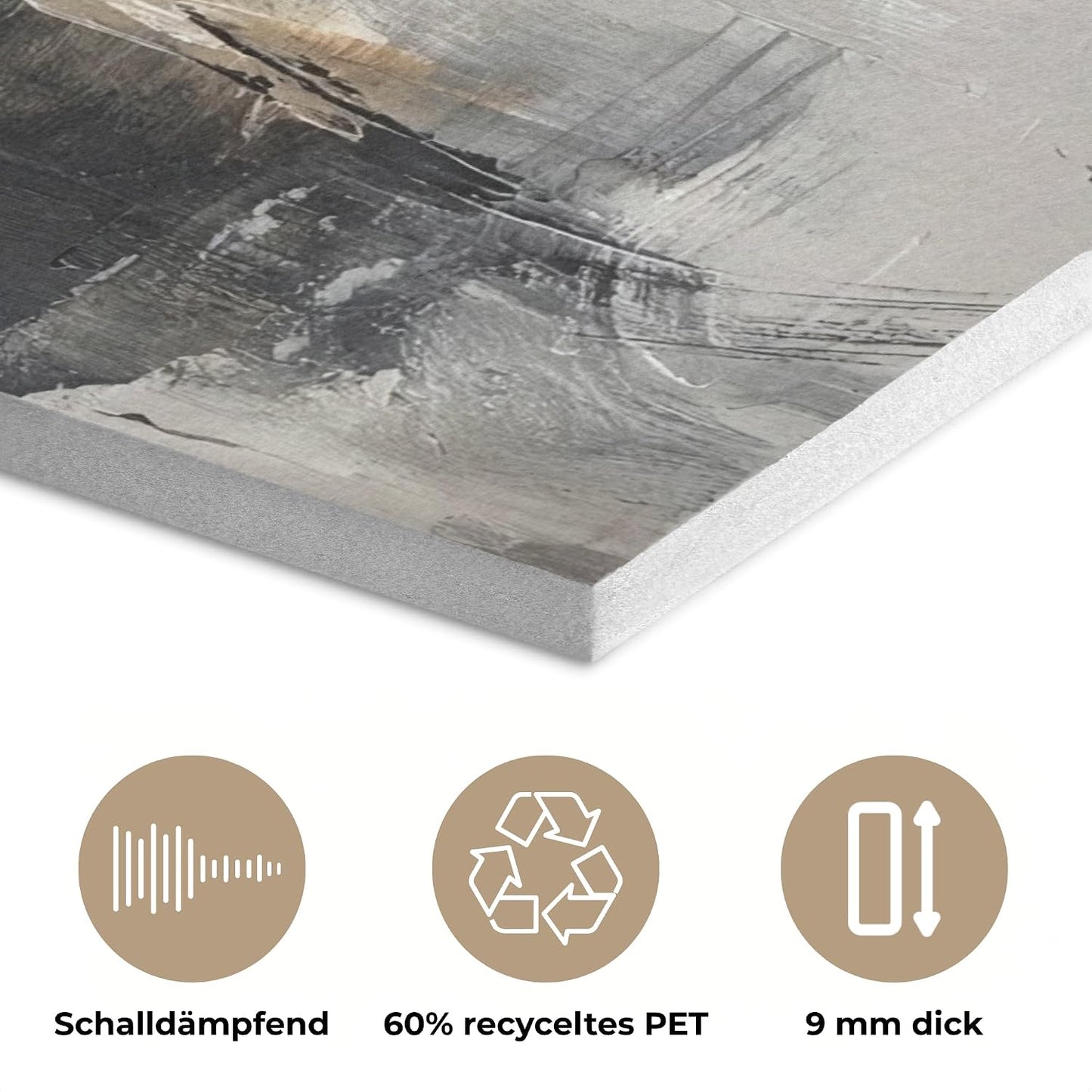 Filzbild Wall Art, 70x100 cm, 70L x 100B cm Farbpalette - Pinselstriche