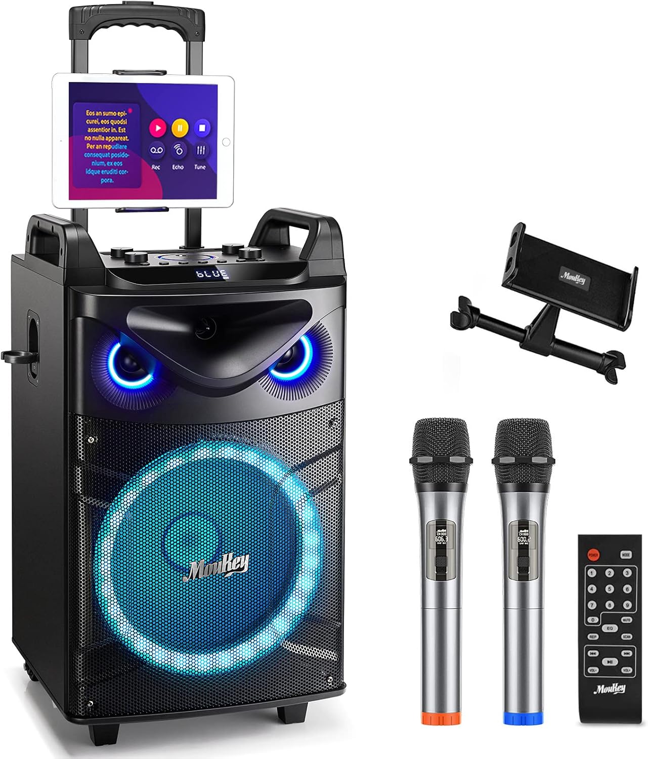 Karaoke Maschine MTs12-1 mit zwei Mikrofonen, MK3021