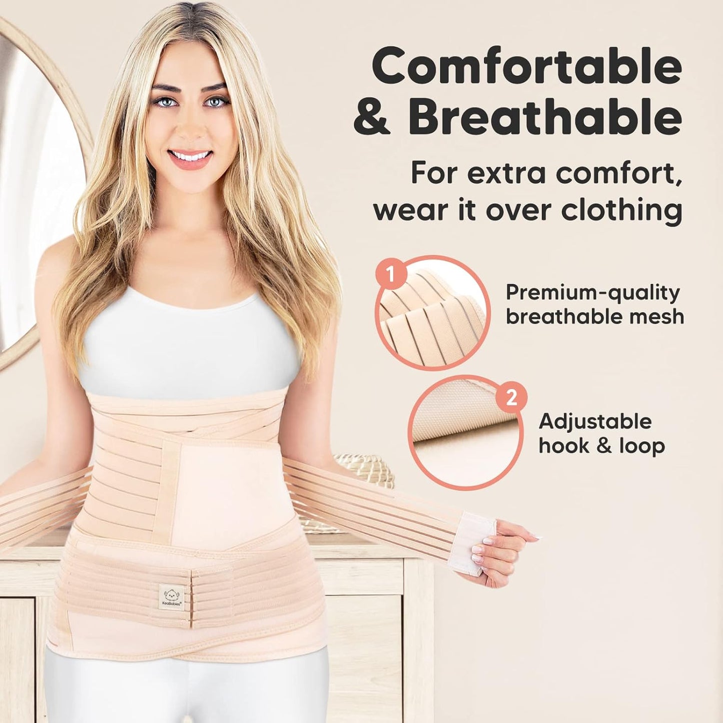 Revive 3 in 1 Postpartum Gürtel, M/L Classic Ivory