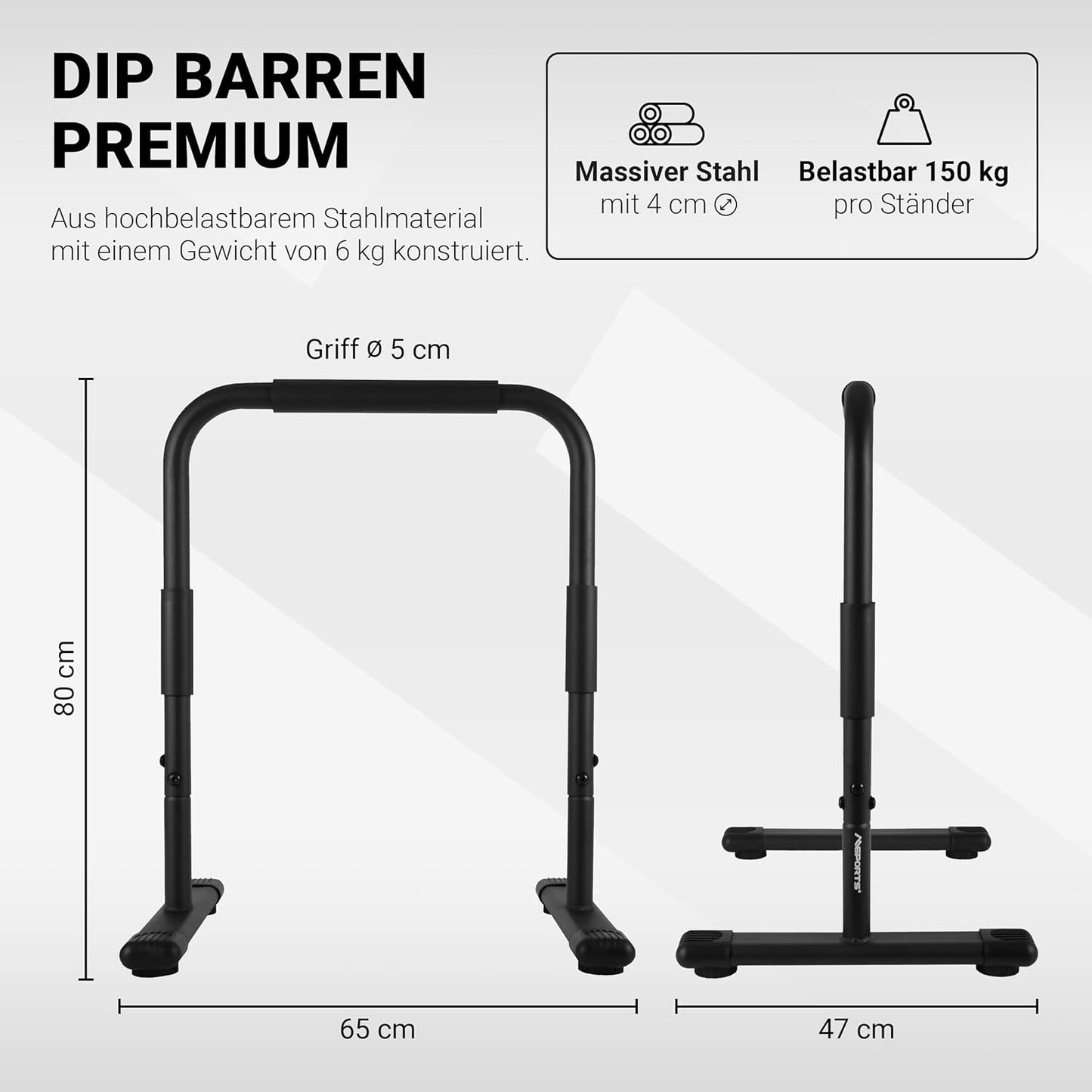 Fitness Parallettes, Black