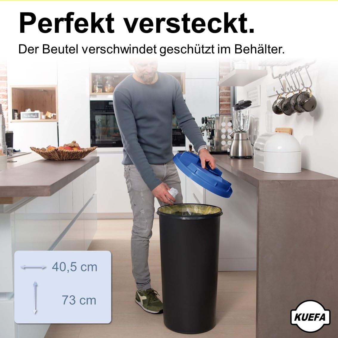 Müllsackständer, Blau