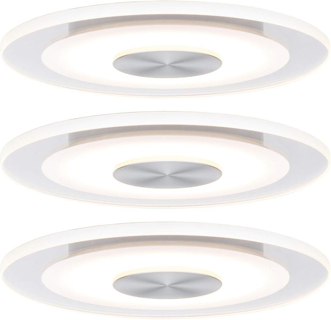 LED Einbauleuchte Premium Whirl (3 Stück), dimmbar Ø 120mm Alu Gedreht, Satin