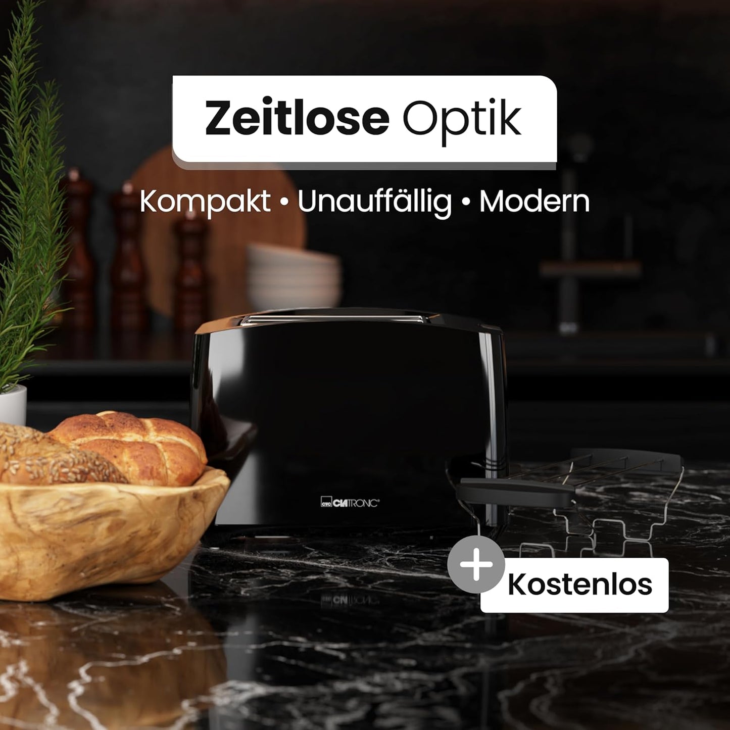 TA 3801 S Toaster Schwarz