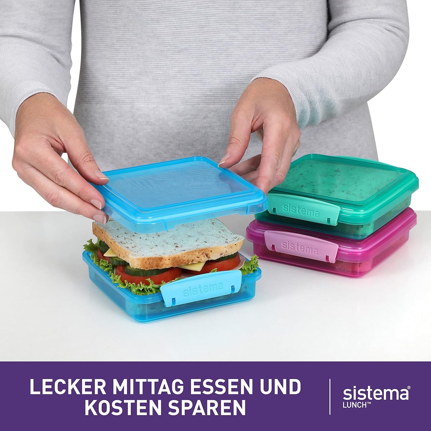 Sandwich-Box, 3 x 450 ml