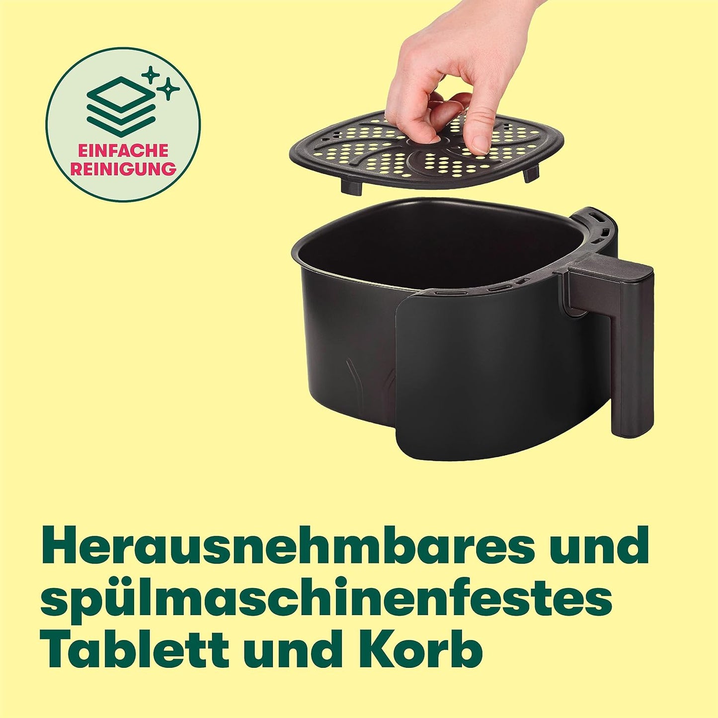 5-in-1 Heissluftfritteuse mit Touchscreen, Blau|3L |Touchscreen