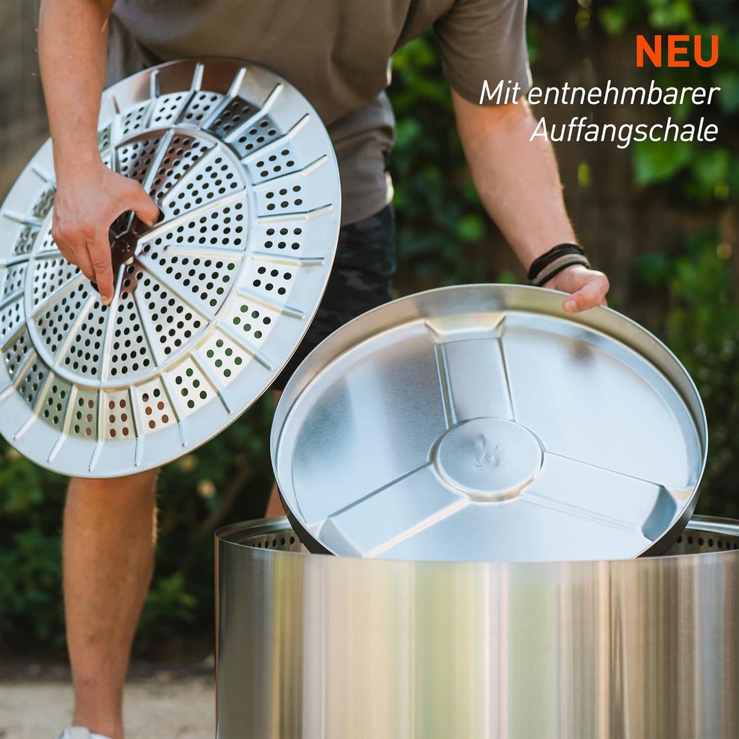 Feuerschale Yukon 2.0 mit Standfuss, Edelstahl