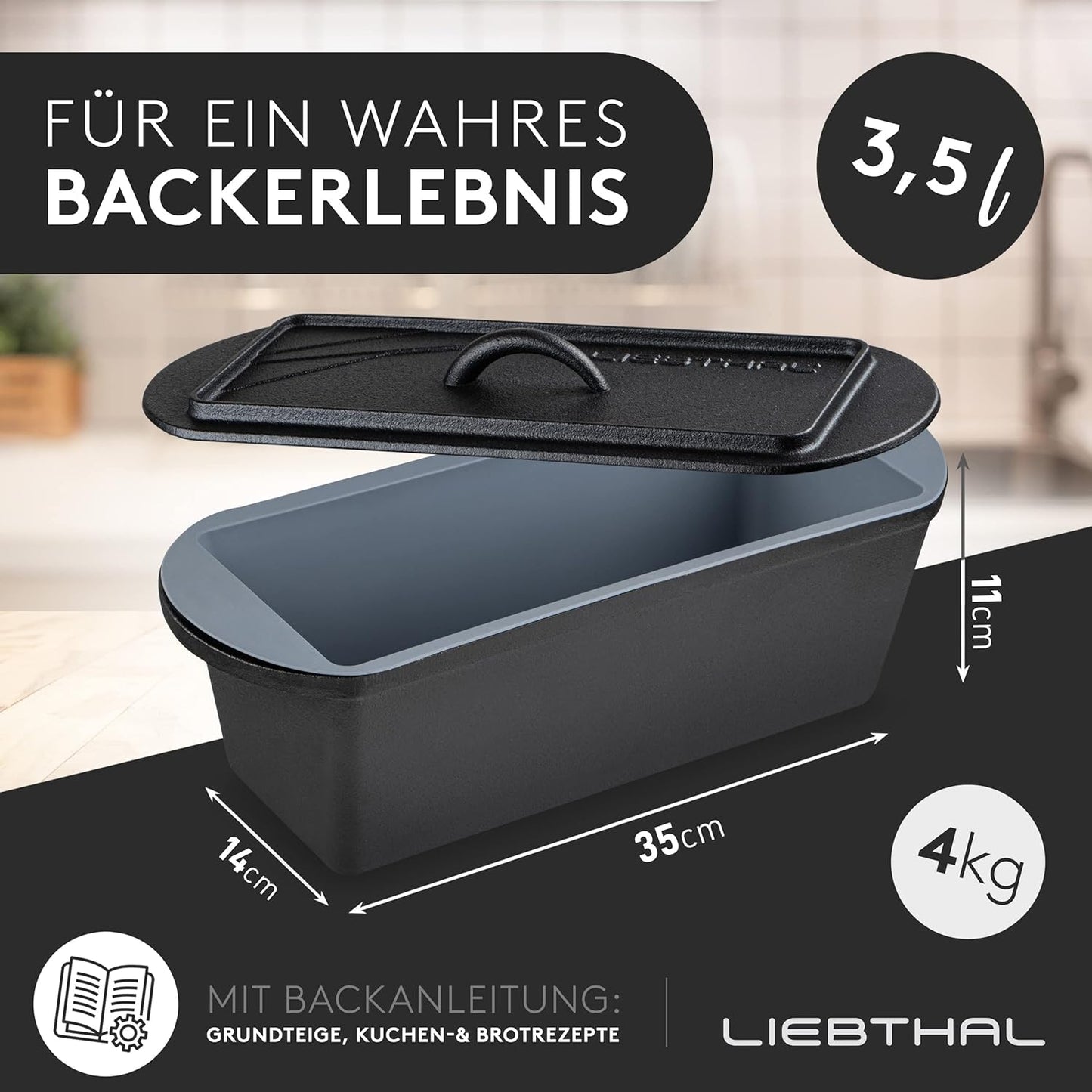 Brotbackform mit Deckel