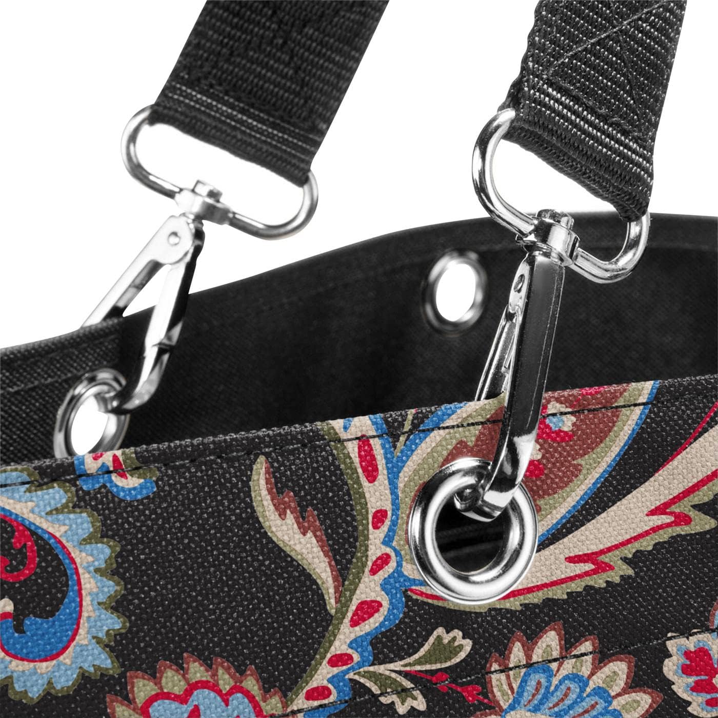 Shopper XL Tasche aus wasserabweisendem Material, Paisley Black