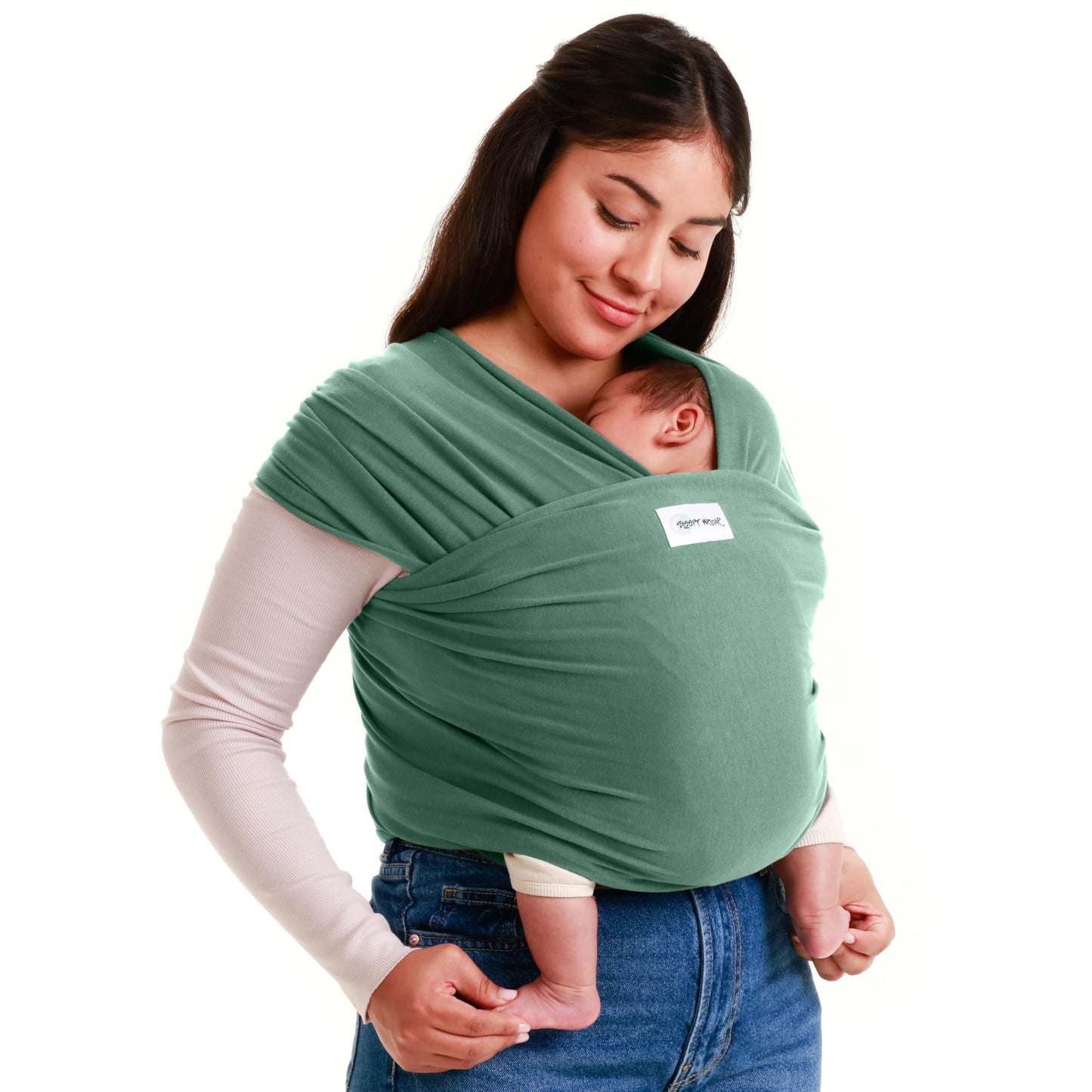 Babytragetuch für Neugeborene bis 15 kg, Poly-Spandex Blend Sage Green