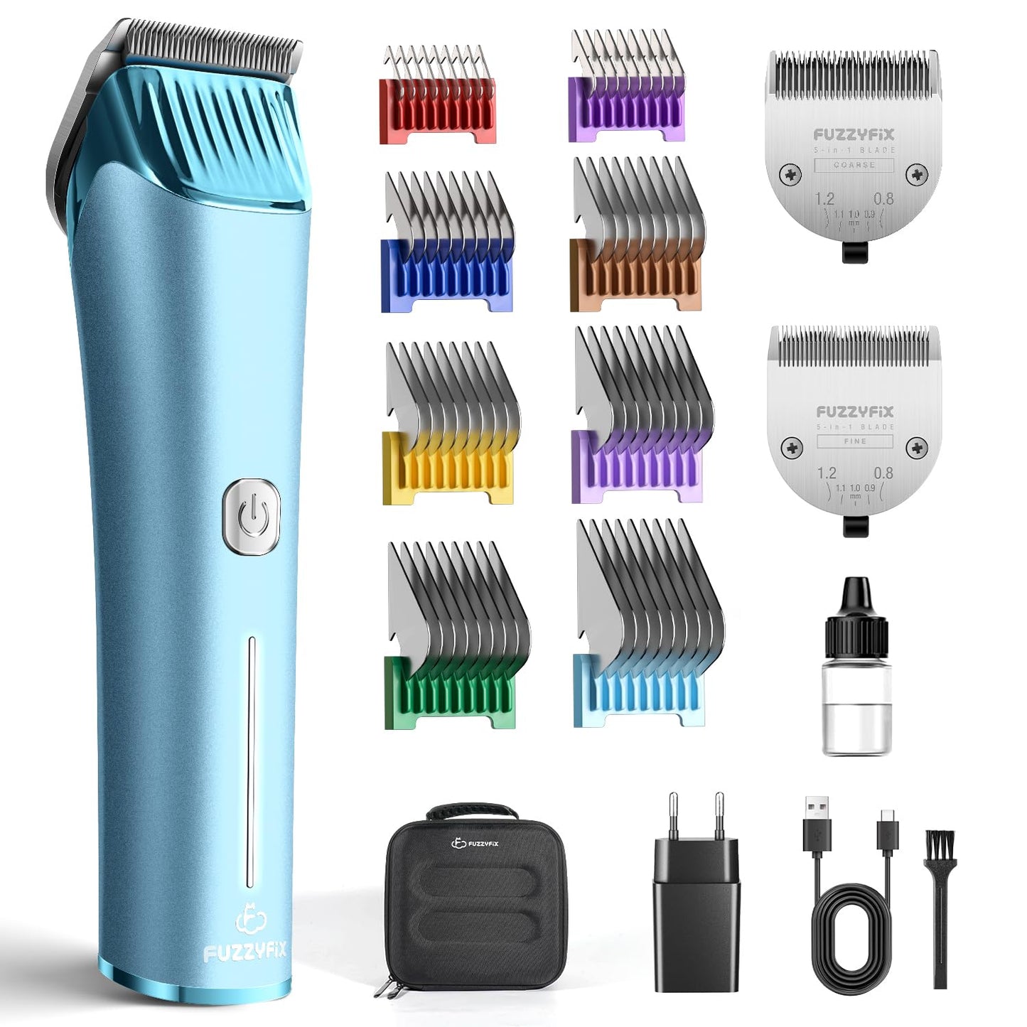 Profi Hundeschermaschine Nova mit 5in1 Klinge, Blau