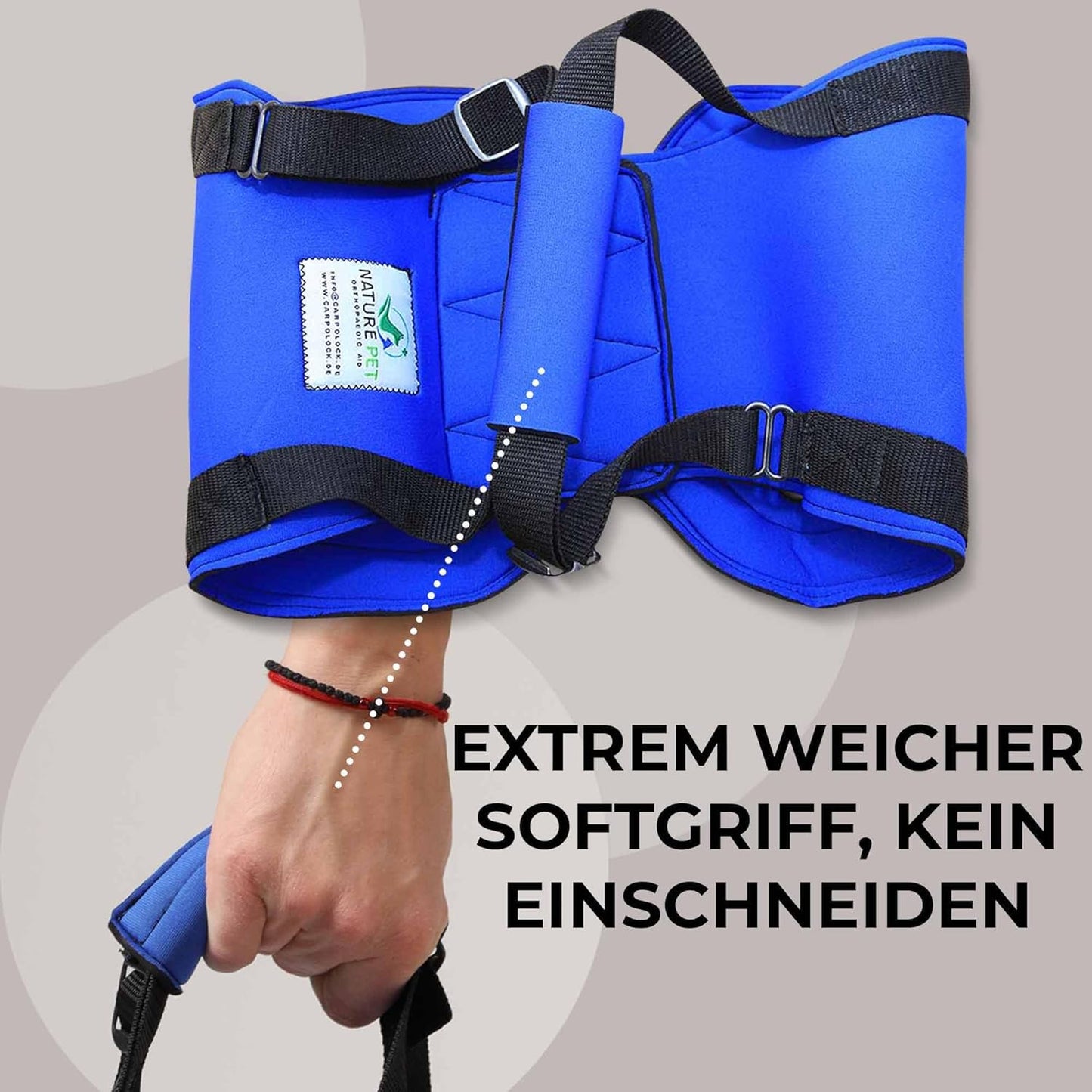 Tragehilfe für Hunde hinten (XXL), XXL Blau