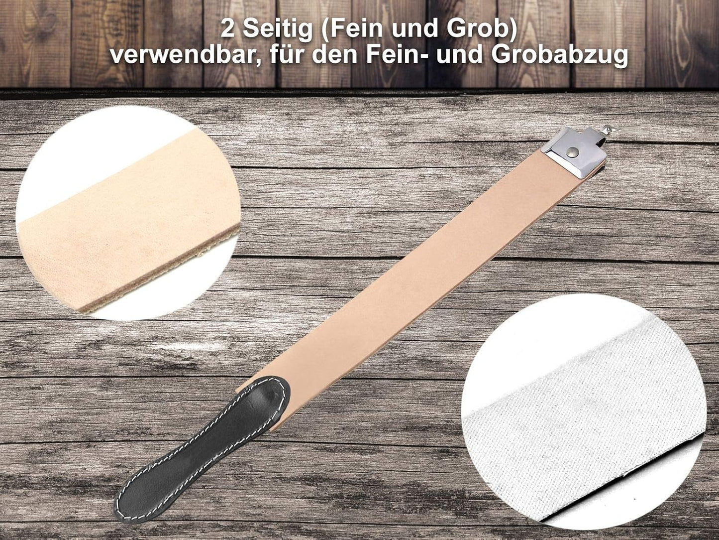 Rasiermesser-Set mit Abziehleder & Paste