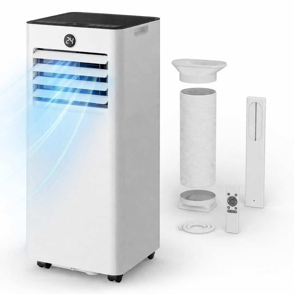 Mobile 3-in-1 Klimaanlage 9000 BTU Pro mit Abluftschlauch & Timer, 9000 BTU Pro