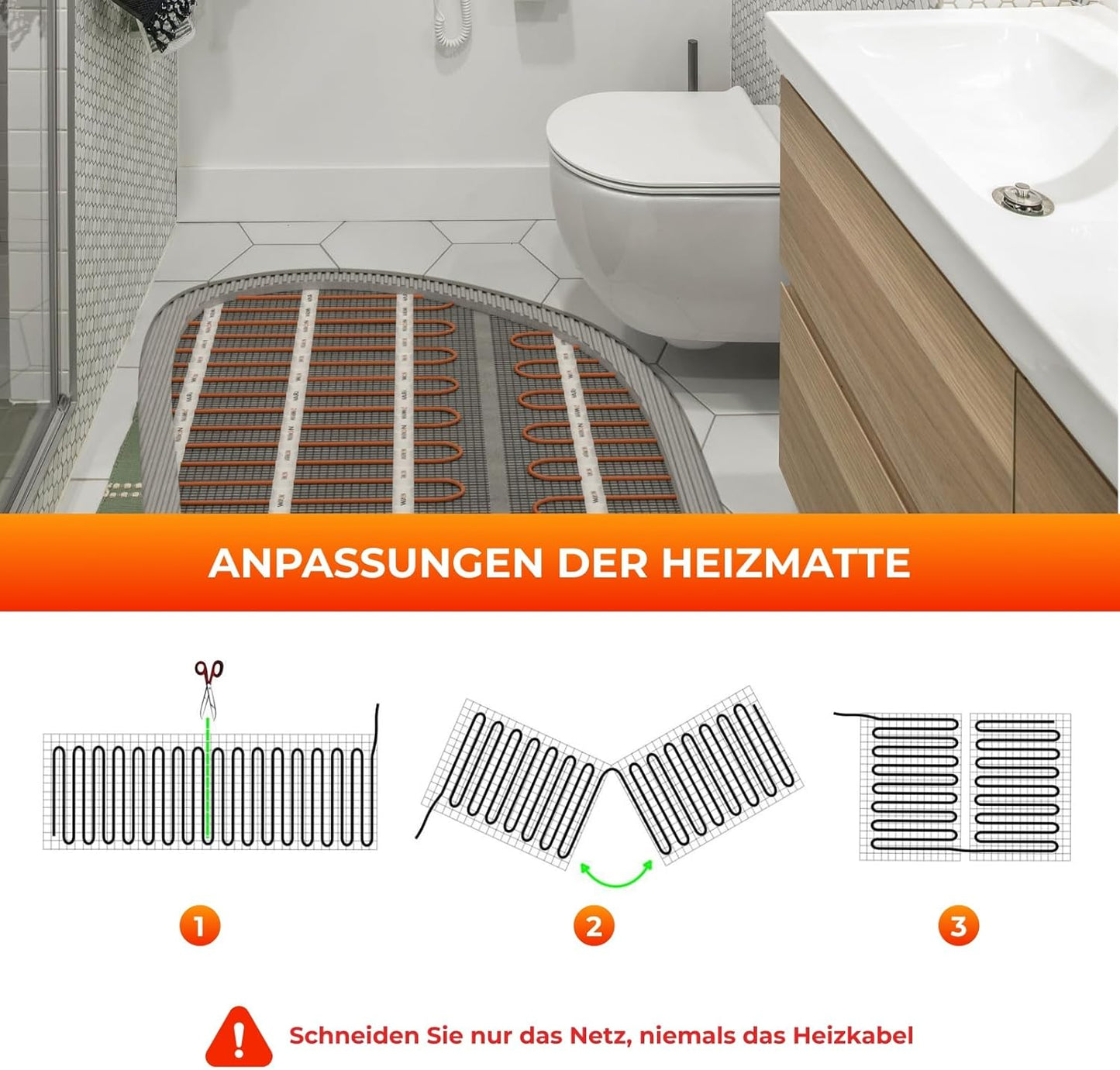 Heizmatte Classic für Fliesen, 2 m²