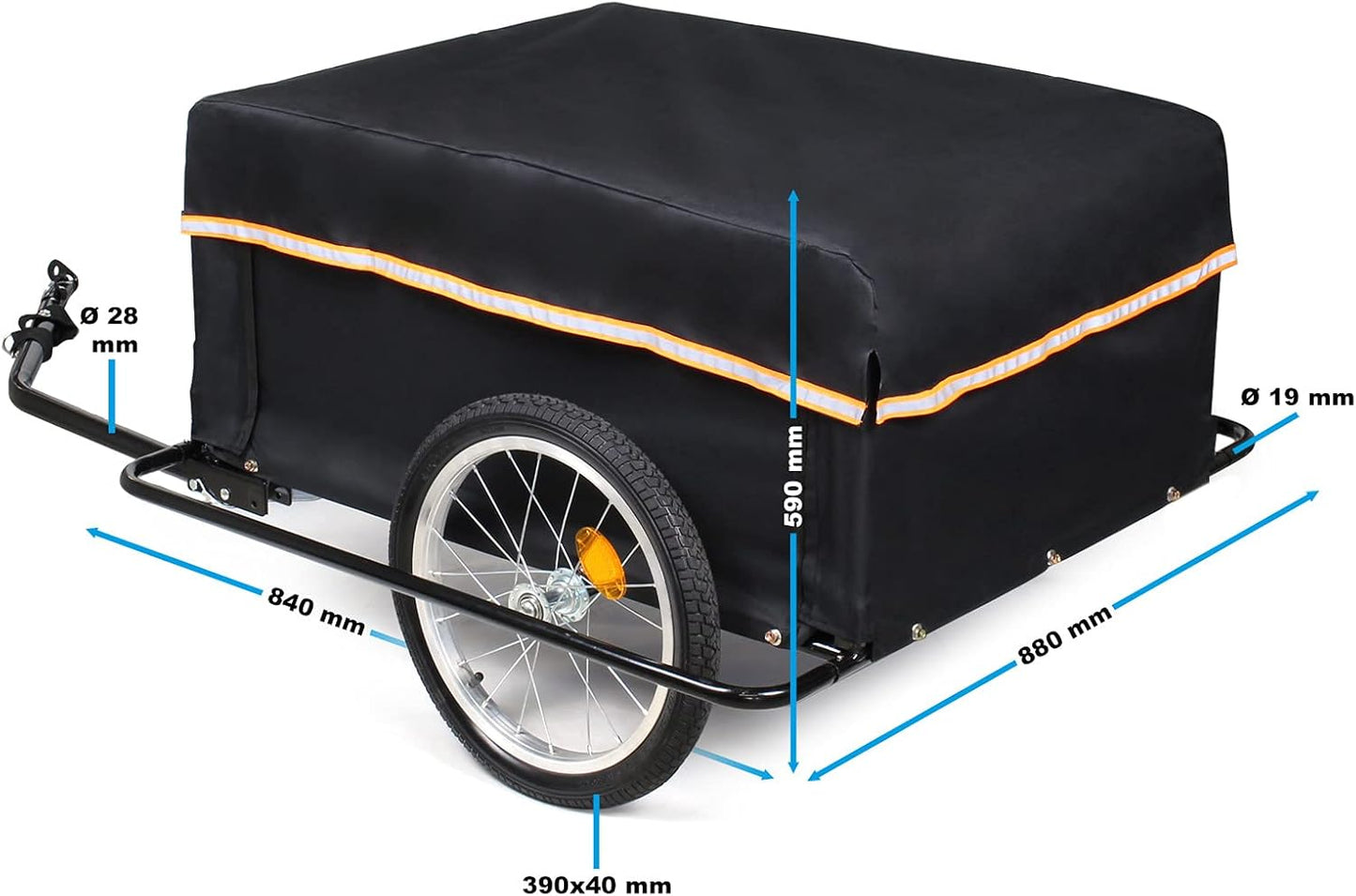 Lastenanhänger für Velos, 65 kg mit Radschutz