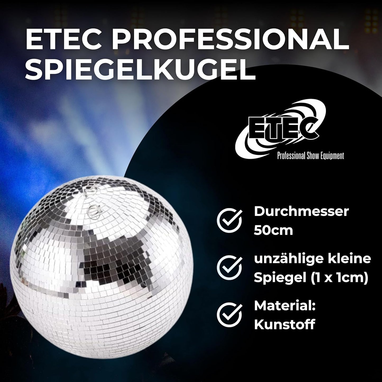 Discokugel, Spiegelkugel 50cm