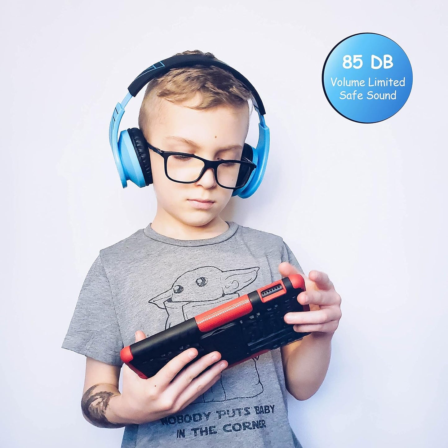 Bluetooth Kinderkopfhörer, Blau