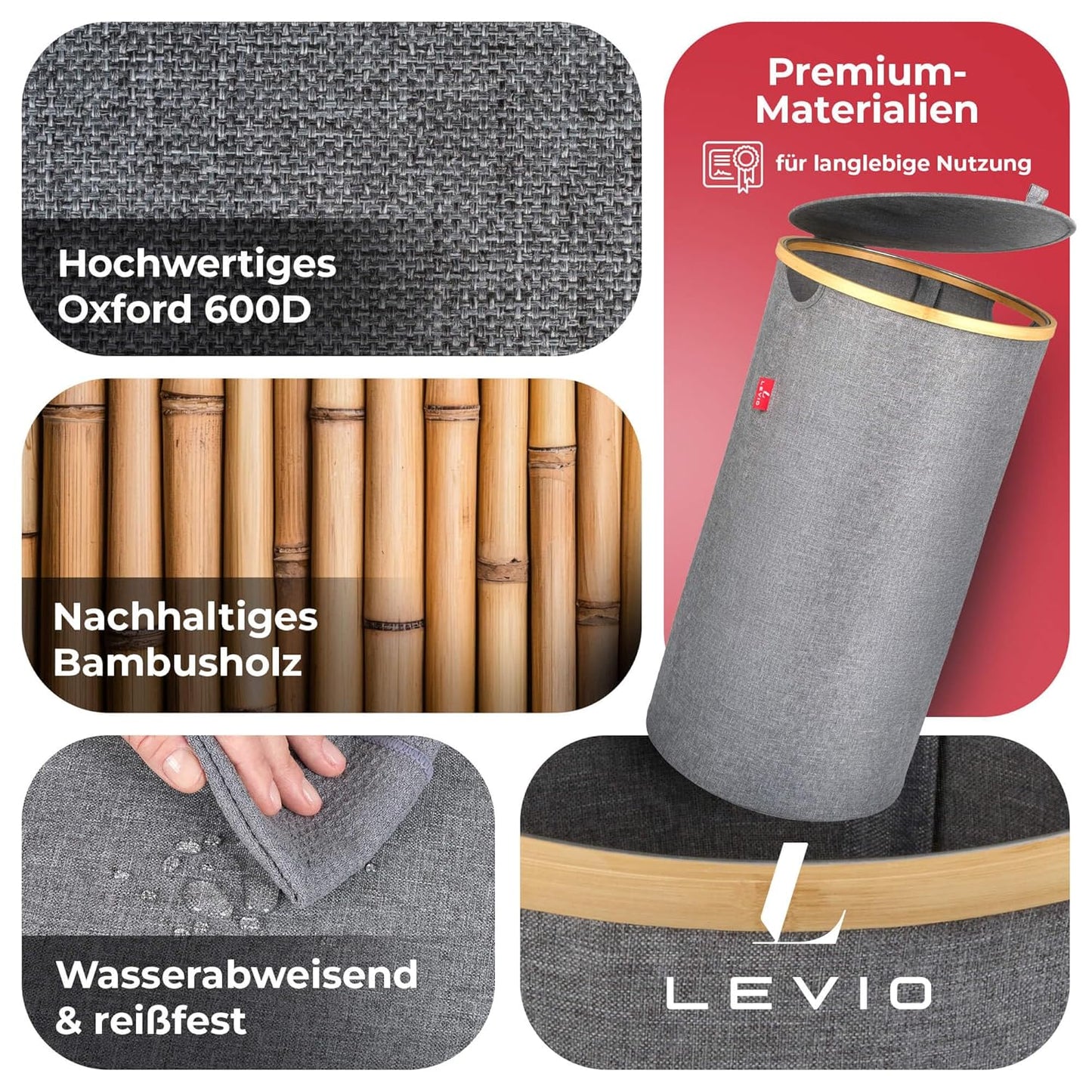 Müllsackständer mit Geruchsfilter, Grau
