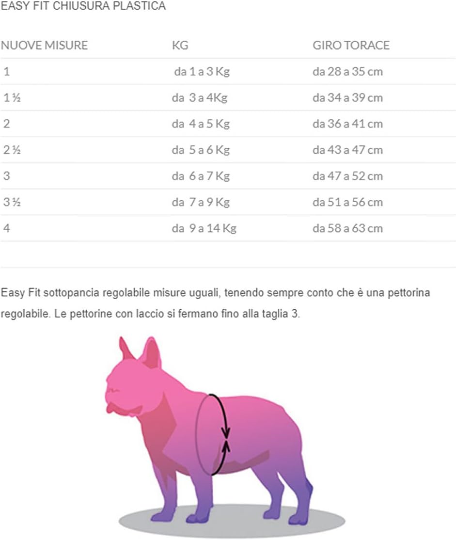 Easy Fit Classic Hundegeschirr, Grösse 1 (1er Pack) rose