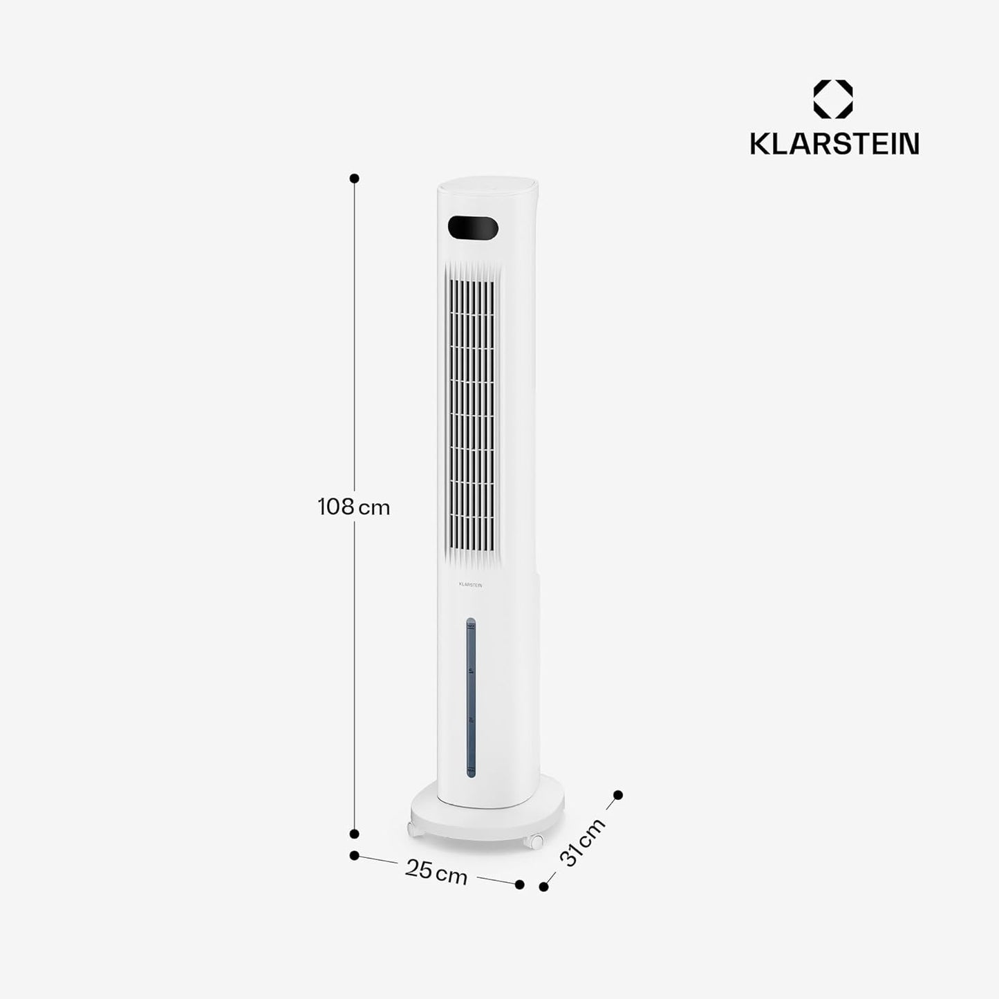 Luftkühler mit Verdunstungskühlung, 5L Tank, App & Fernbedienung, Weiss