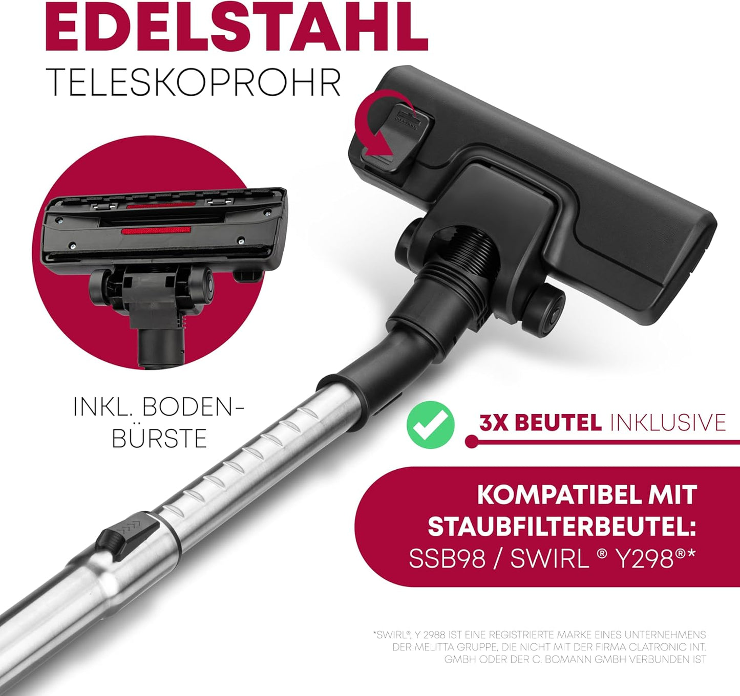 Bodenstaubsauger BS 9019 CB mit 5-Fach Mikrofiltersystem
