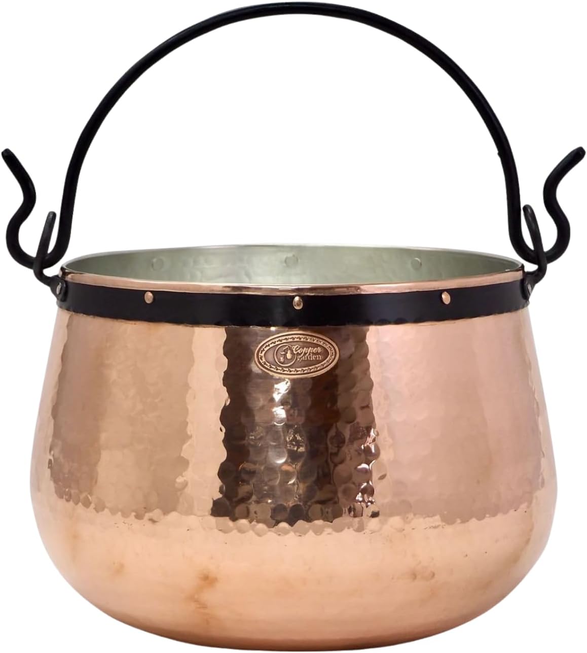 Kupferkessel mit Henkel für Gulasch, 10 L, 10 L Verzinnt