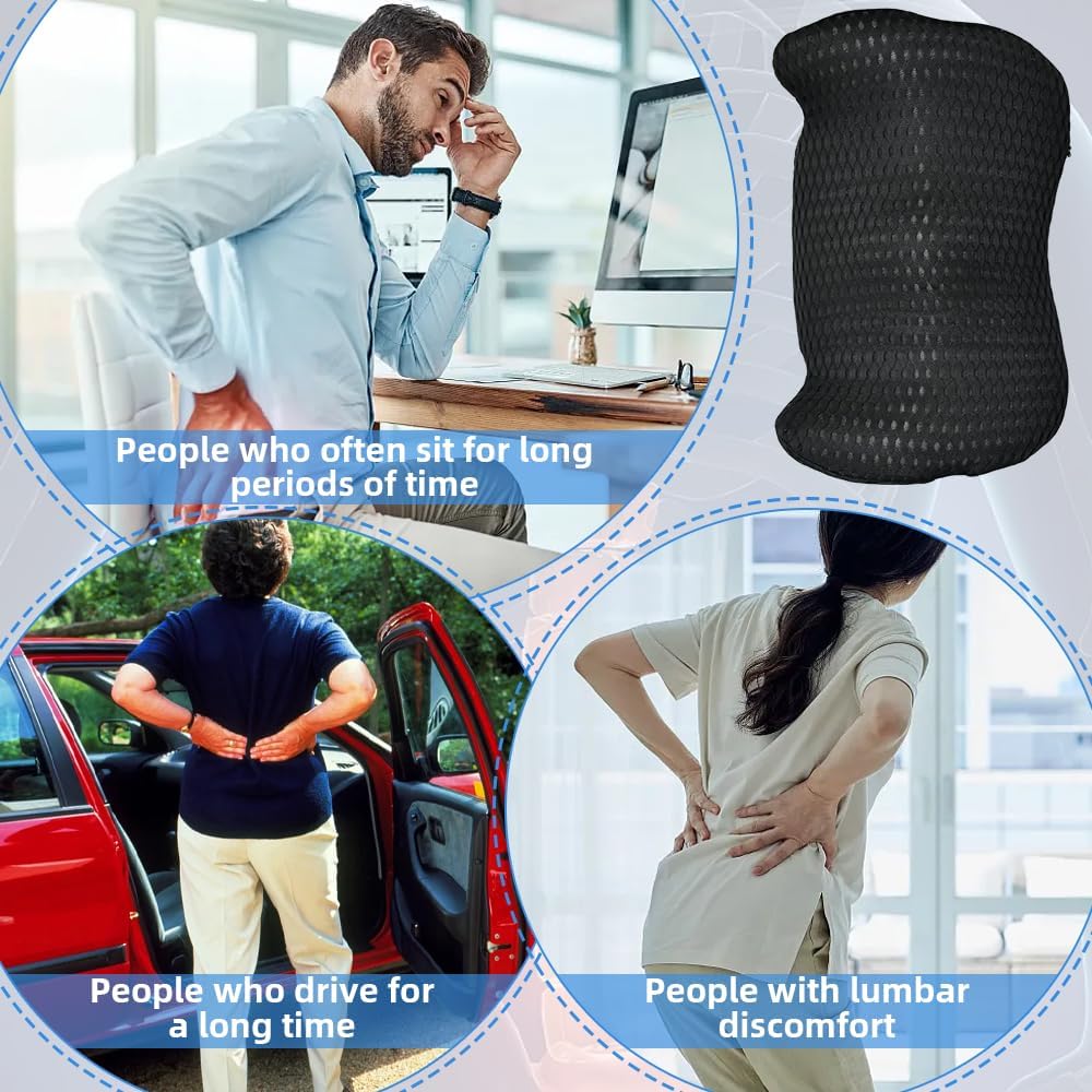 Ergonomisches Memory Foam Lendenkissen für Stühle & Autositze, Grösse 1