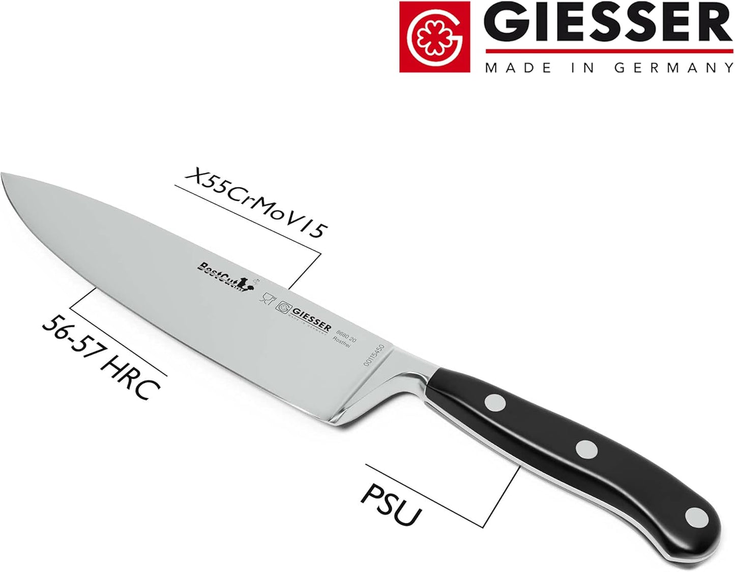BestCut Kochmesser, PSU 20 cm Kochmesser